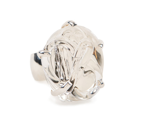 Glass Cocktail Ring, set in Silver and in vermeil – Mariquita Masterson