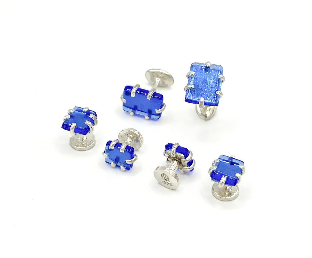 Glass Cufflinks and Studs