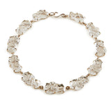 "S" Shape All Glass Necklace, Set in Silver or Vermeil