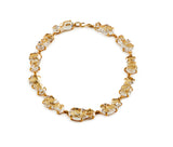 "S" Shape All Glass Necklace, Set in Silver or Vermeil