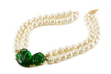 Glass Centerpiece with Double Strand Glass Pearls