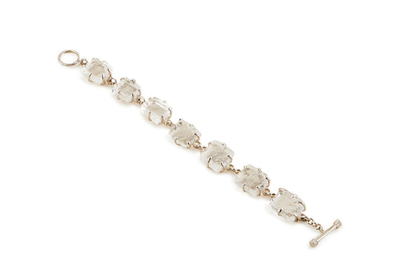 Clear Glass Chunk Bracelet