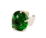 Glass Cocktail Rings, set in Silver or Vermeil