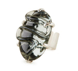 Glass Cocktail Rings, set in Silver or Vermeil