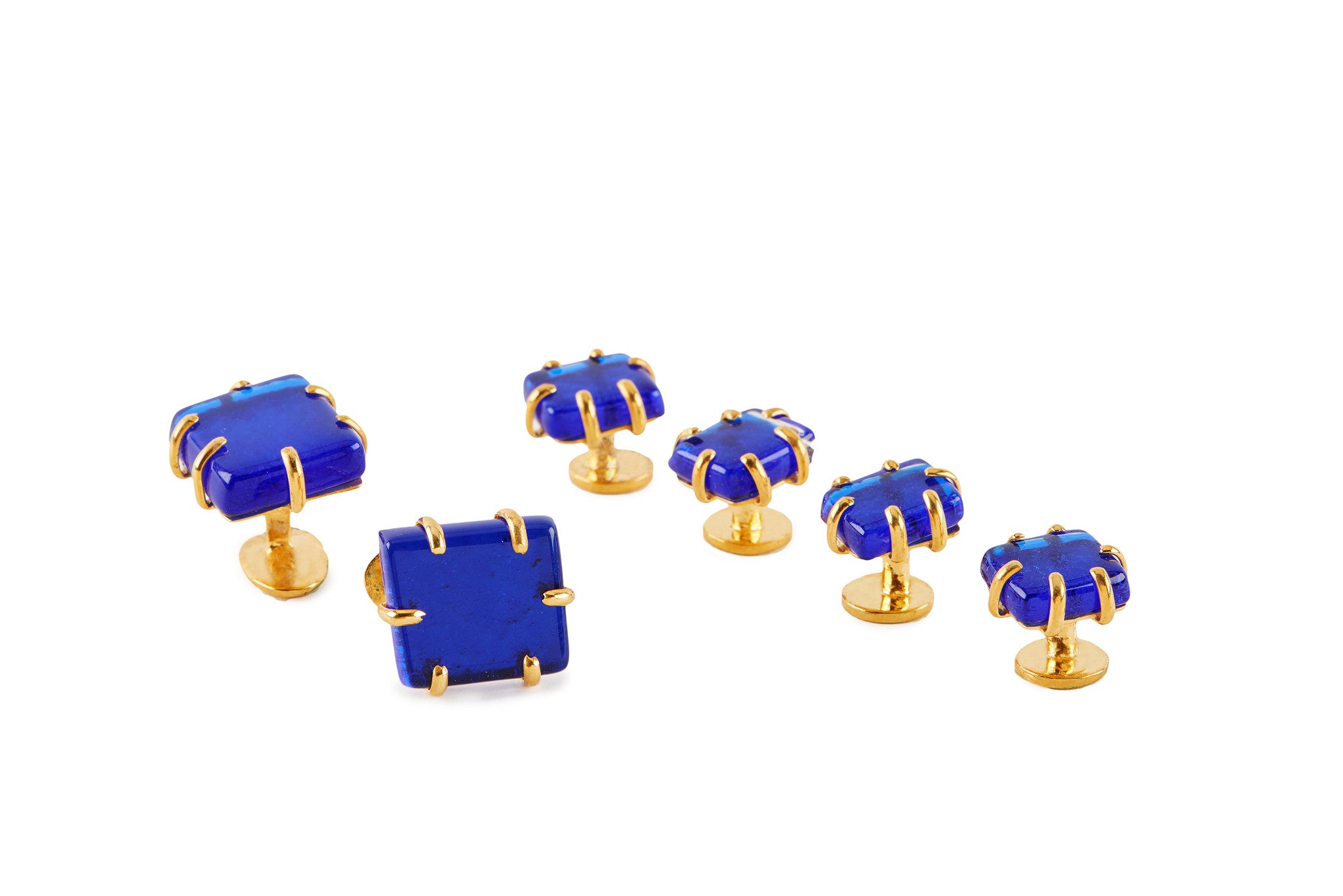 Cobalt Blue Cufflinks and Studs – Mariquita Masterson
